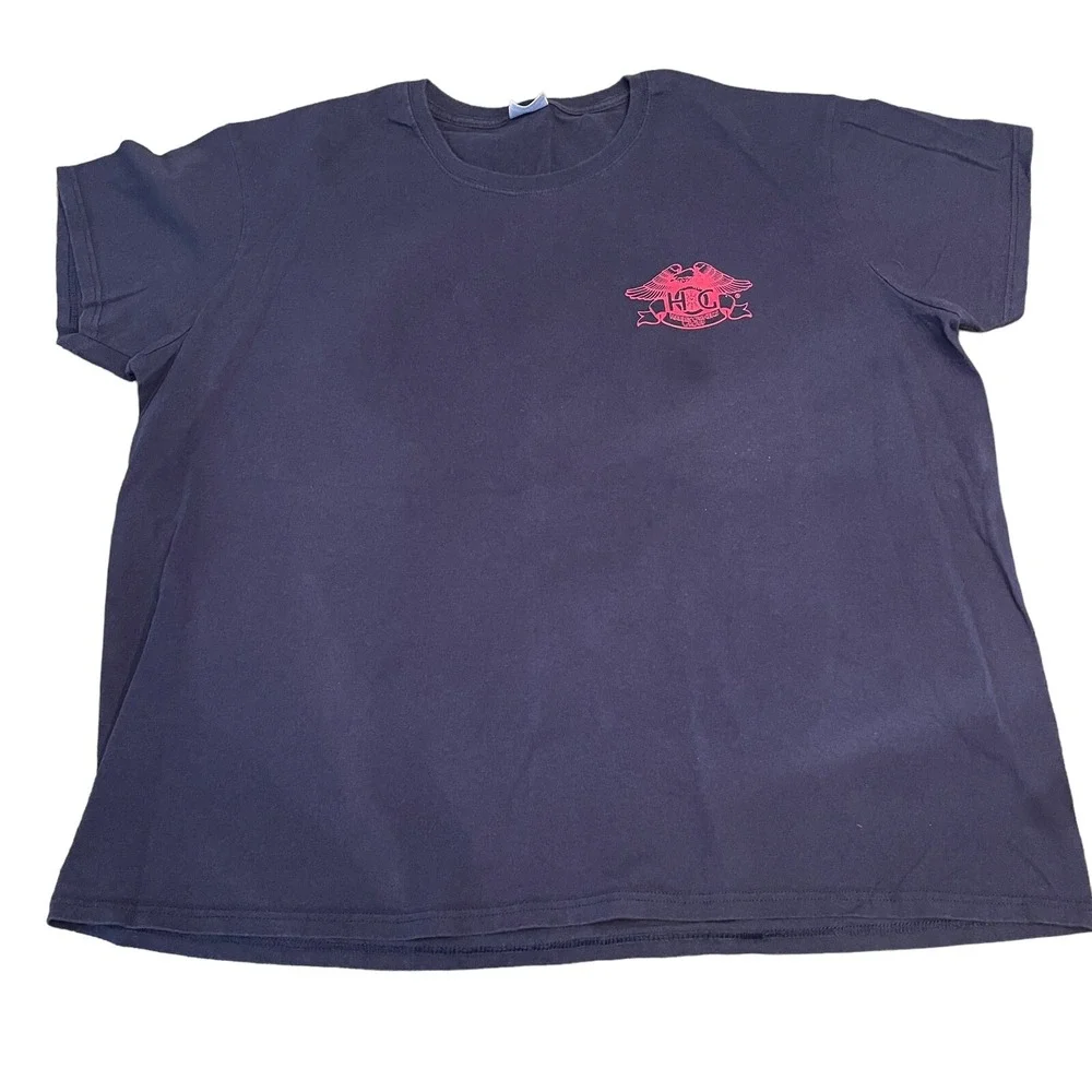 Gildan Harley Owners Group HOG Blue T Shirt Mens 2XL Graphic The Battle‎ Cry  SS - Picture 2 of 9